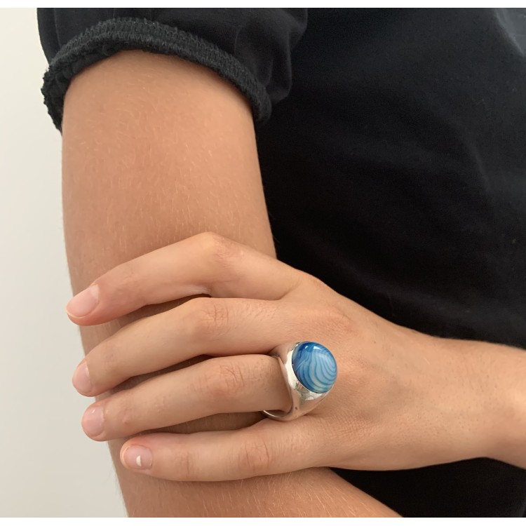 Anello BlackMax Resina blu MAX20