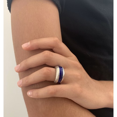 Anello BlackMax Resina blu MAX22