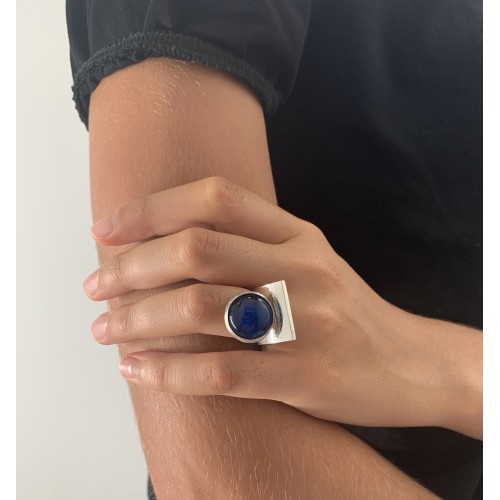 Anello BlackMax Resina blu MAX37