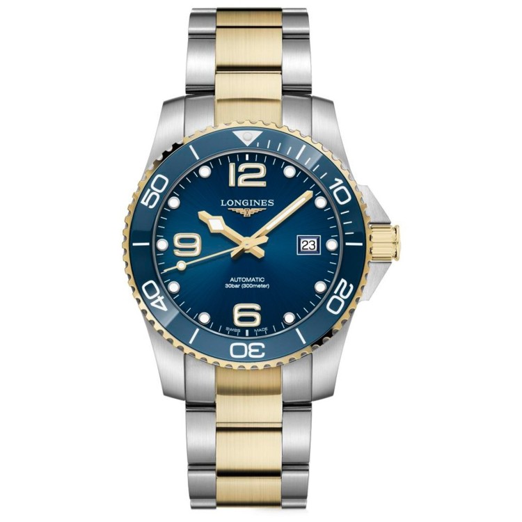 LONGINES HydroConquest Ceramic L3.781.3.96.7 PVD Automatico 41 mm Blu.