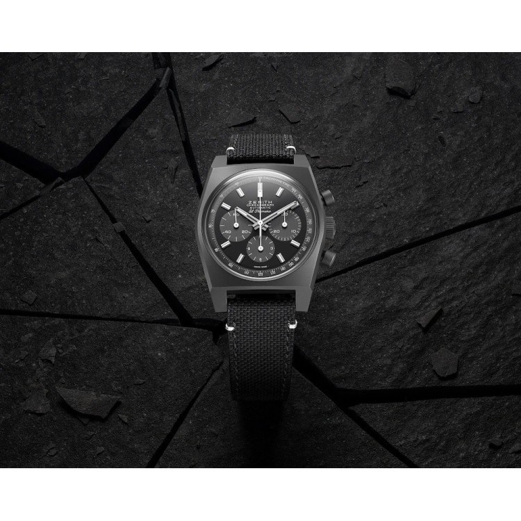 ZENITH CHRONOMASTER REVIVAL SHADOW 97.T384.4061/21.C822 misura 37 mm Cronografo..