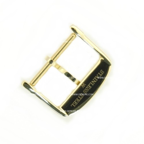 Longines L649101656 16 mm Yellow Gold PVD tongue buckle in stainless steel