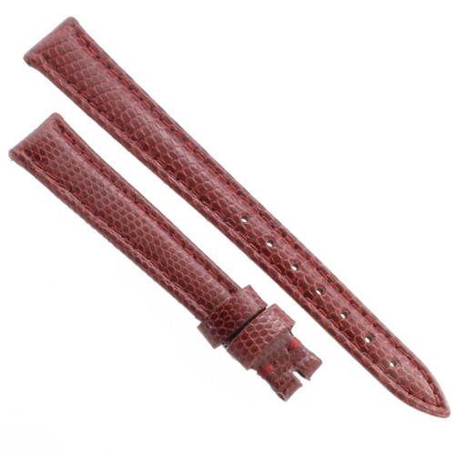 Cinturino Lucertola Bordeaux Semilucido 12/10 Piatto B30B forma classica