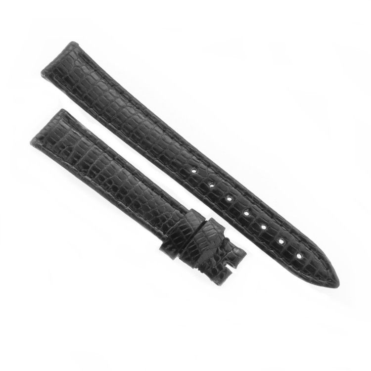 Cinturino Lucertola Nero Semilucido 14/12 B30B forma classica