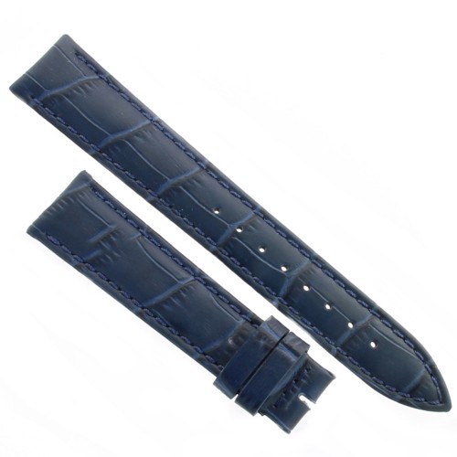 Cinturino Stampa Alligatore Blu Opaco 18/16 mm B37B classico