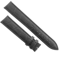 Cinturino XL Stampa Alligatore Nero Opaco  20/18 mm classico