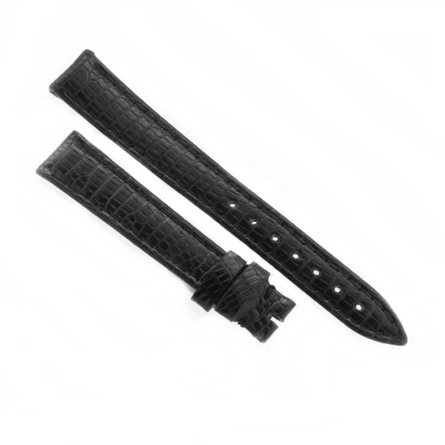 Cinturino Lucertola Nero Semilucido 14/12 B30B forma classica