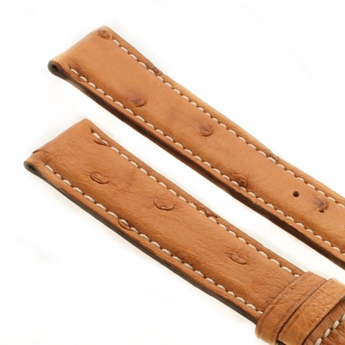 Cinturino Misure adatte a Jaeger-LeCoultre in Struzzo Marrone opaco 18/16 mm B42M.