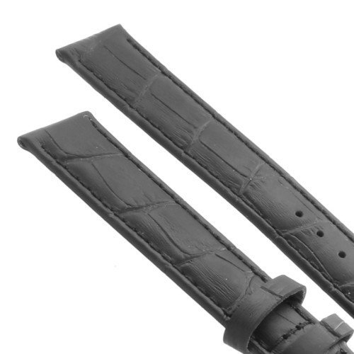 Cinturino XL Stampa Alligatore Nero Opaco  20/18 mm classico