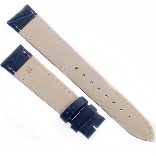 Cinturino Stampa Alligatore Blu Opaco 18/16 mm B37B classico