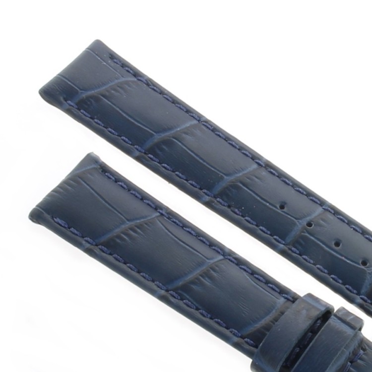 Cinturino Stampa Alligatore Blu Opaco 18/16 mm B37B classico