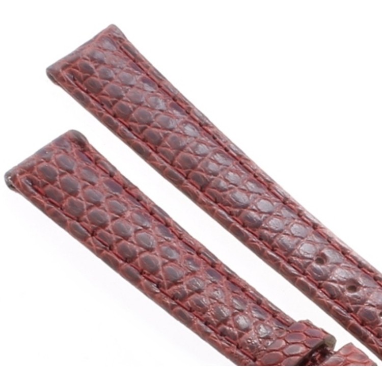 Cinturino Lucertola Bordeaux Semilucido 14/12 Piatto B30B forma classica