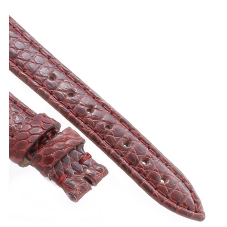 Cinturino Lucertola Bordeaux Semilucido 14/12 Piatto B30B forma classica