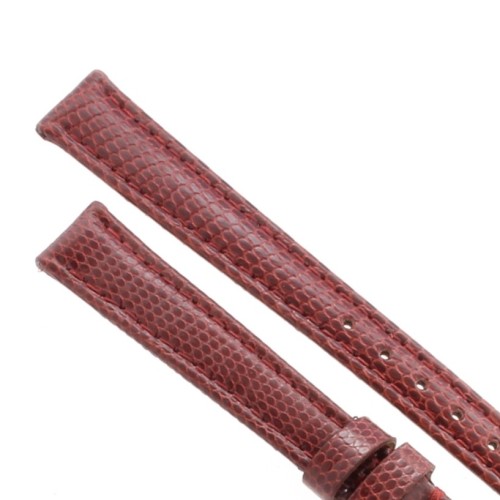 Cinturino Lucertola Bordeaux Semilucido 12/10 Piatto B30B forma classica