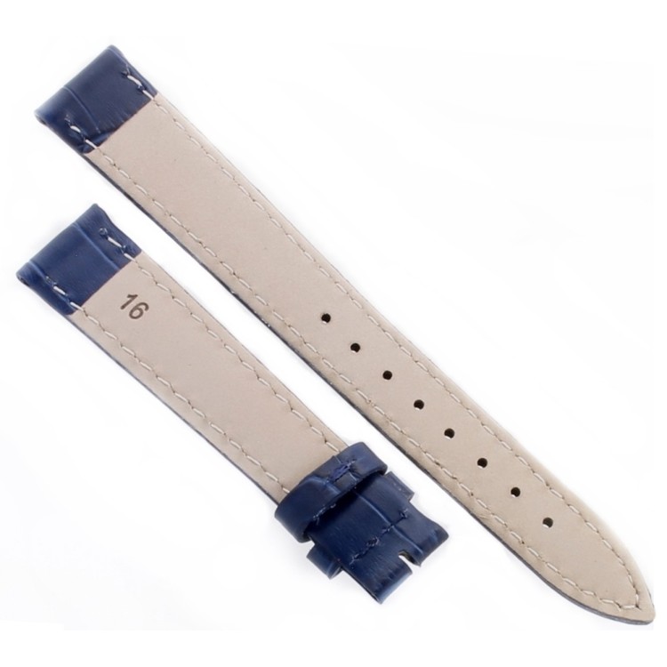 Cinturino Stampa Alligatore Blu opaco 16/14 mm B40B classico