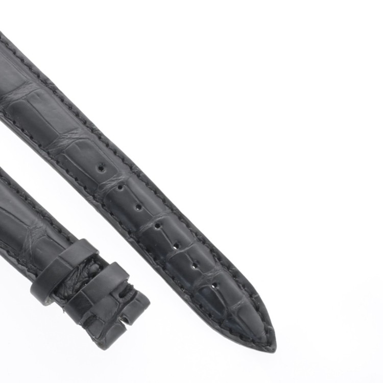 Cinturino Stampa Alligatore Nero Opaco 16/14 mm classico