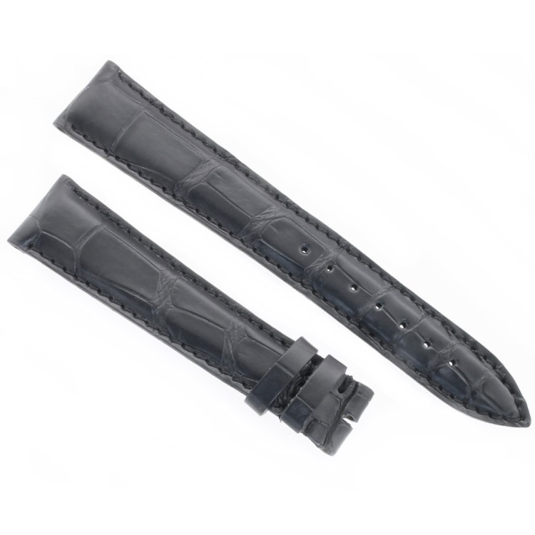 Cinturino Sartoriale Alligatore Nero Opaco 19/16 mm B4N