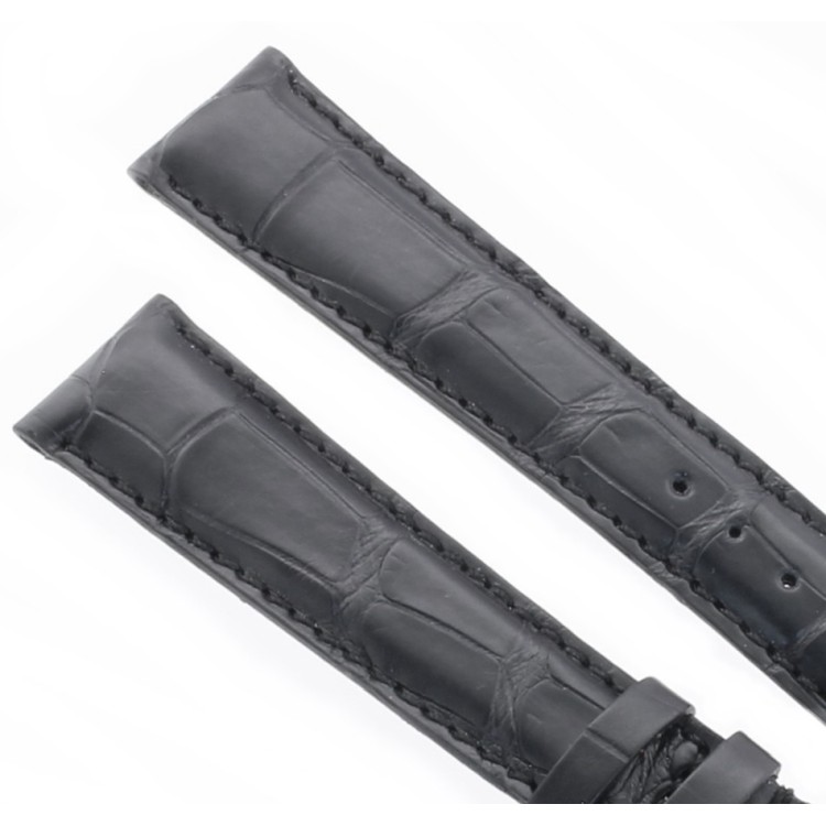 Cinturino Sartoriale Alligatore Nero Opaco 19/16 mm B4N