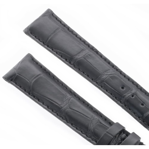 Cinturino Sartoriale Alligatore Nero Opaco 19/16 mm B4N