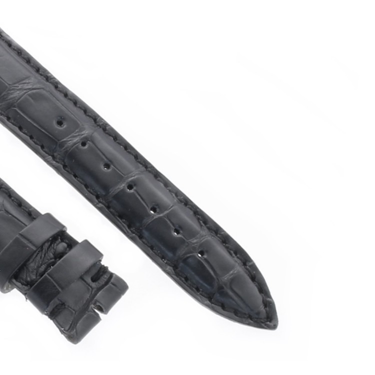 Cinturino Sartoriale Alligatore Nero Opaco 19/16 mm B4N