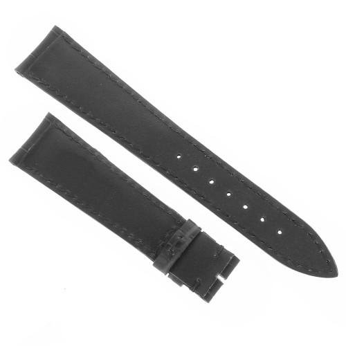 Cinturino Sartoriale Stampa Alligatore Nero Opaco 20/16 mm B45N.