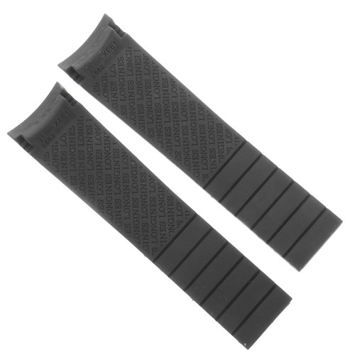 Longines Cinturino Caucciù nero 22 /20 mm Cronografo Conquest VHP L 3.727.2 , cassa diametro 44mm