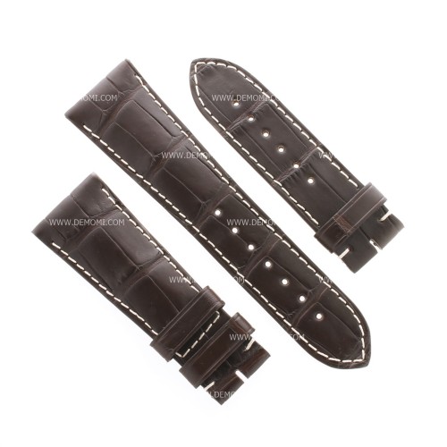 Longines Cinturino Alligatore Marrone Opaco 25/20 mm Heritage Avigation Lindbergh Military