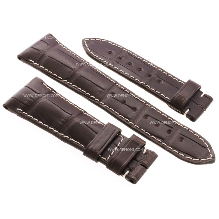 Longines Cinturino Alligatore Marrone Opaco 25/20 mm Heritage Avigation Lindbergh Military