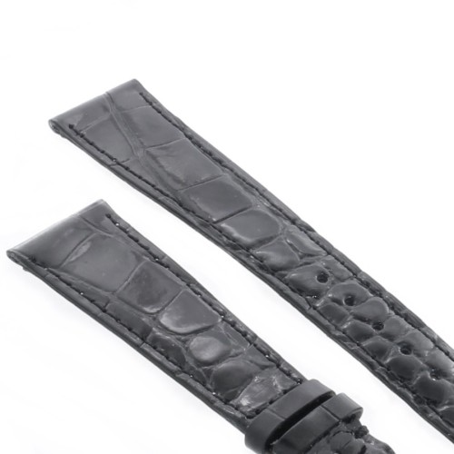 Cinturino Alligatore Nero Lucido 20/14 B30B forma classica