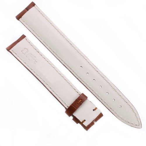Cinturino Sartoriale Alligatore Marrone Gold opaco 17/16 mm B45B classico.