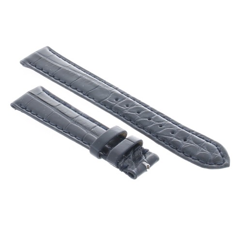 Cinturino Sartoriale Alligatore Blu Opaco 19/16 mm B45N classico.