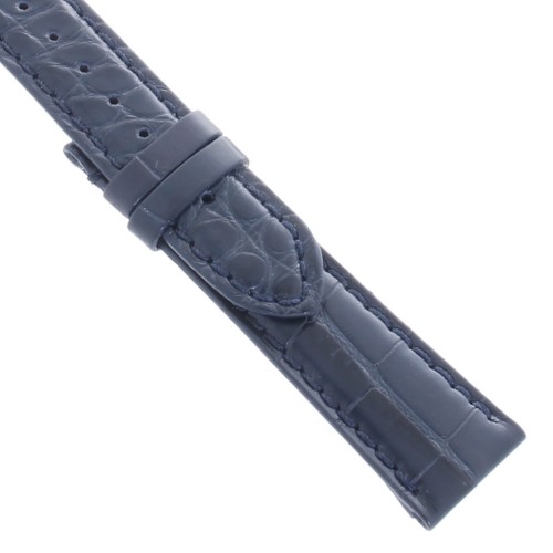 Cinturino Sartoriale Alligatore Blu Opaco 19/16 mm B45N classico.