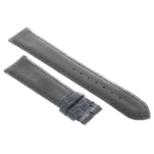 Cinturino Sartoriale Alligatore Blu Opaco 19/16 mm B45N classico.