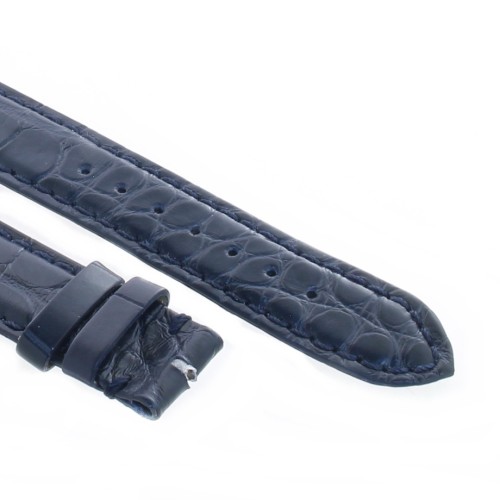 Cinturino Sartoriale Alligatore Blu Opaco 19/16 mm B45N classico.