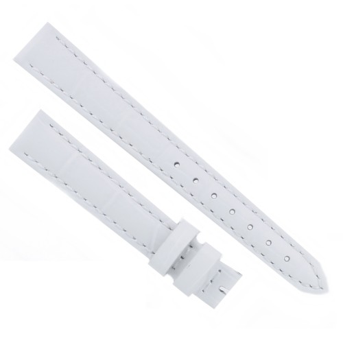 Cinturino Stampa Alligatore Bianco opaco 14/12 mm B37B classico