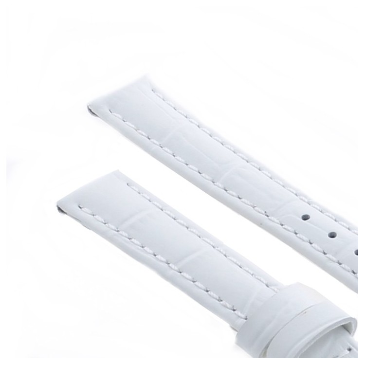 Cinturino Stampa Alligatore Bianco opaco 14/12 mm B37B classico
