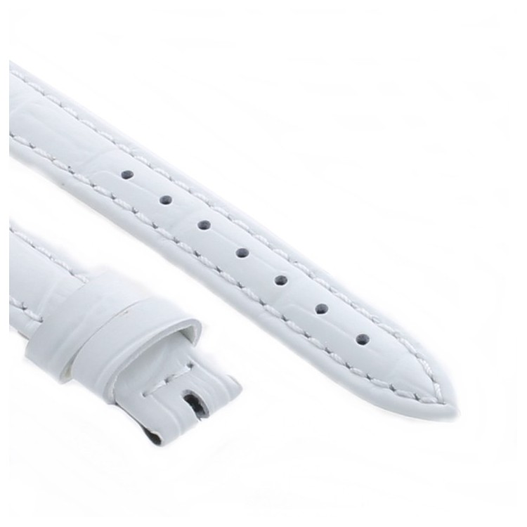 Cinturino Stampa Alligatore Bianco opaco 14/12 mm B37B classico
