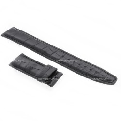 Cinturino IWC Portoghese Aftermarket Compatibile Alligatore Nero 20/18 mm deployante 53/135