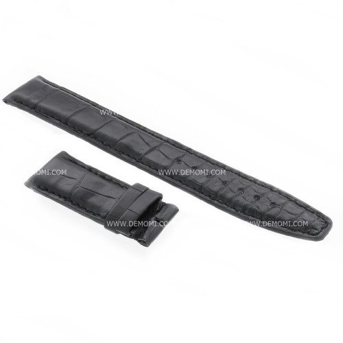 Cinturino IWC Portoghese Aftermarket Compatibile Alligatore Nero 20/18 mm deployante 53/135