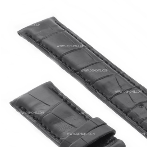 Cinturino IWC Portoghese Aftermarket Compatibile Alligatore Nero 20/18 mm deployante 53/135