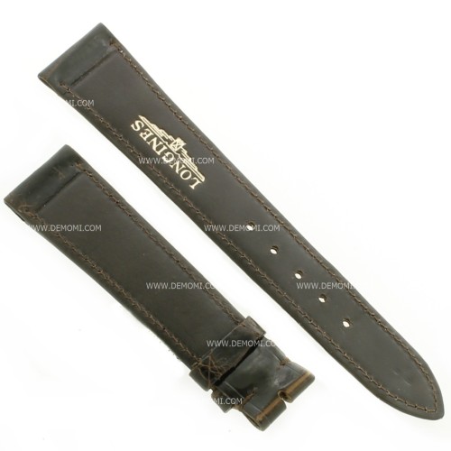 Longines Cinturino Vintage Alligatore Marrone Lucido 18/16 mm spessore 3 mm