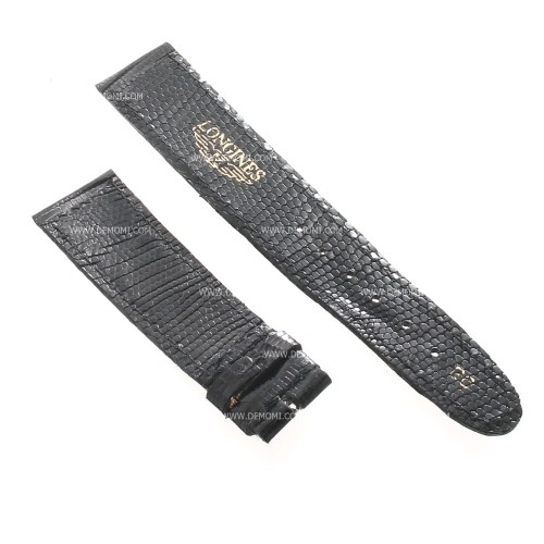 Longines Cinturino Lucertola Nero 20/17mm Vintage anni 60