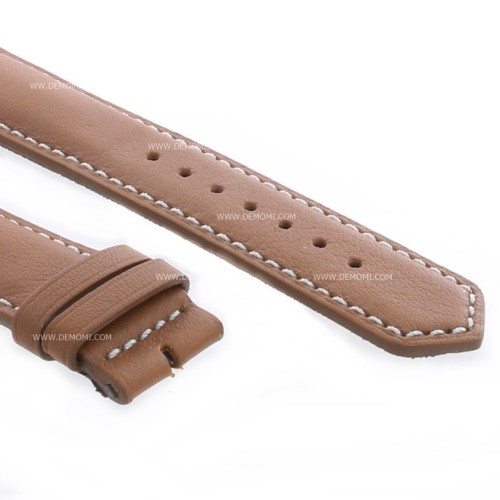 Longines Cinturino Pelle Marrone Gold Opaco cuciture chiare 20/18 mm  Grand vitesse, Conquest e simili