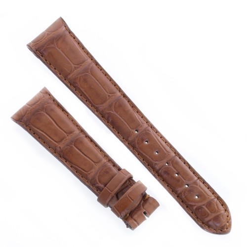 Cinturino Sartoriale Alligatore Marrone Medio opaco 20/16 mm B45B  classico.