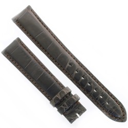 Cinturino Sartoriale Alligatore Marrone Scuro opaco 19/16 mm B50B classico.