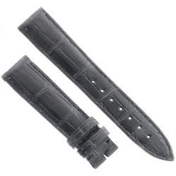 Cinturino Sartoriale Alligatore Nero Opaco 18/16 mm B45B classico.
