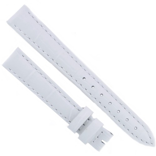 Cinturino Stampa Alligatore Bianco opaco 14/12 mm B37B classico
