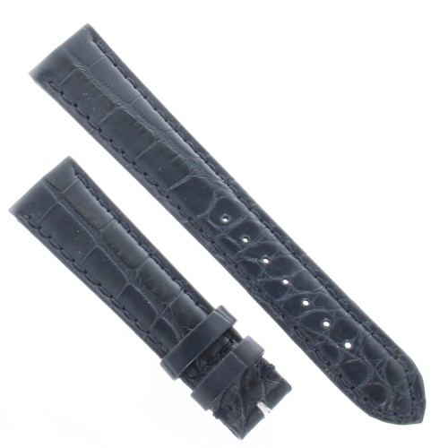 Cinturino Sartoriale Alligatore Blu Opaco 19/16 mm B45N classico.