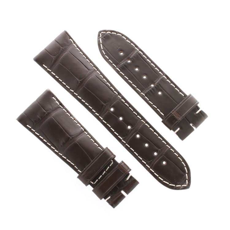 Longines Cinturino Alligatore Marrone Opaco 25/20 mm Heritage Avigation Lindbergh Military.