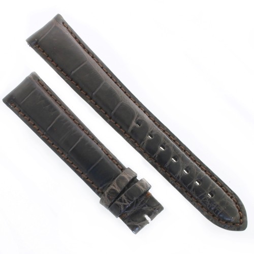 Cinturino Sartoriale Alligatore Marrone Moka Opaco 19/16 mm B50B classico..